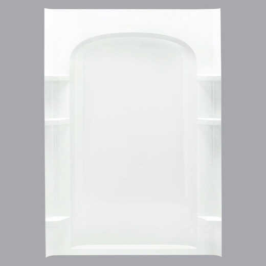 Sterling Ensemble Curve 48 In. W x 72-1/2 In. H 1-Piece Shower Back Wall in White