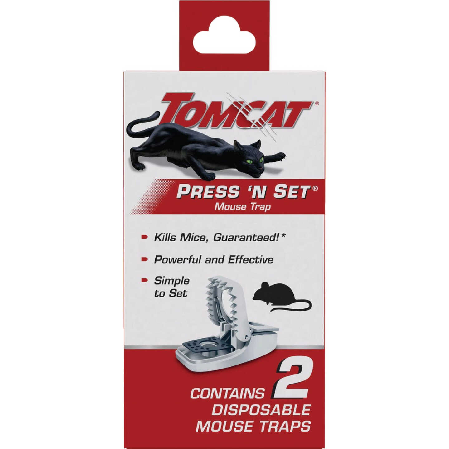 Tomcat Mouse Traps, Press 'N Set - 2 traps