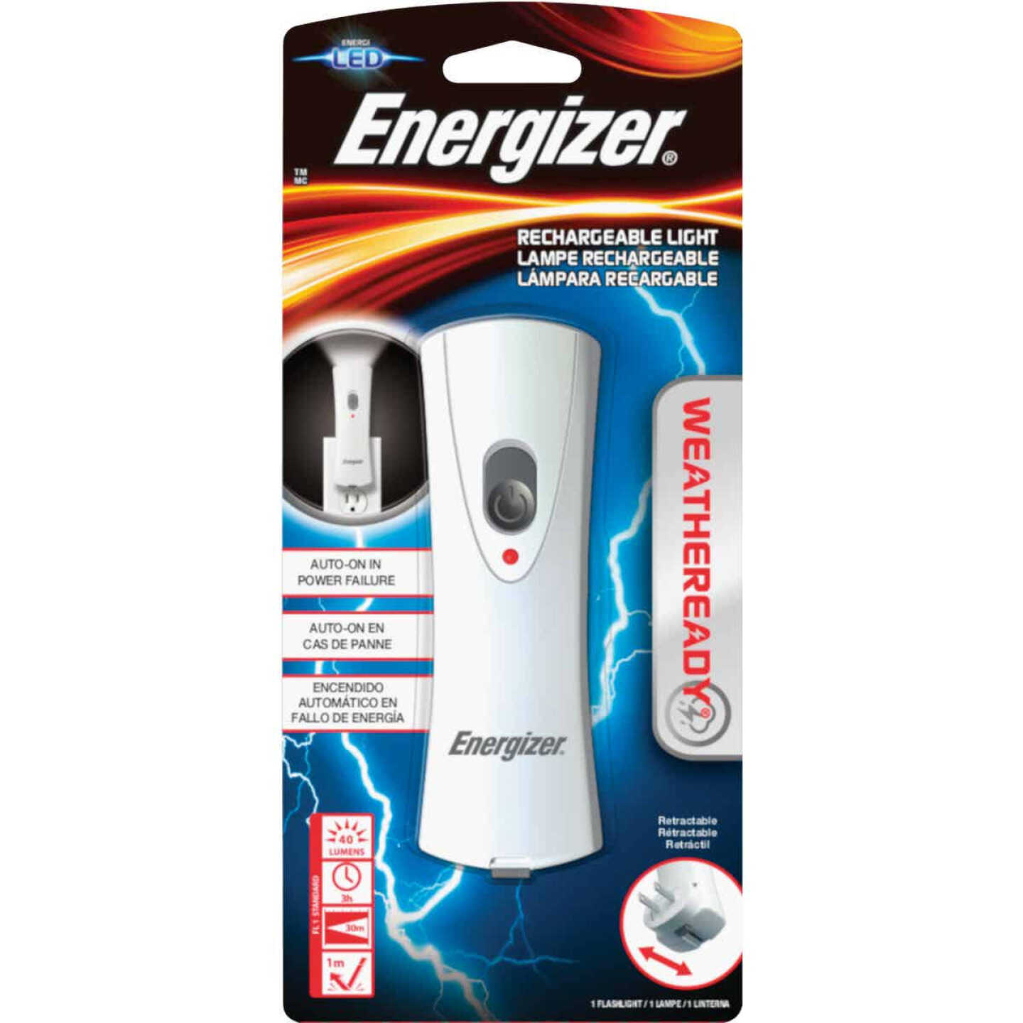 Energizer LED Rechargeable Plug-in Flashlights (3-Pack), Emergency Lights  for Home Power Failure Emergency, Safety Plug-in Power Outage Light, Great